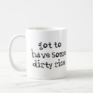 har att ha lite smutsig ris kaffemugg