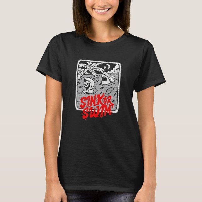 Har av bindväv eller Simma gotisk Surfer Tarot Sat T Shirt (Framsida)