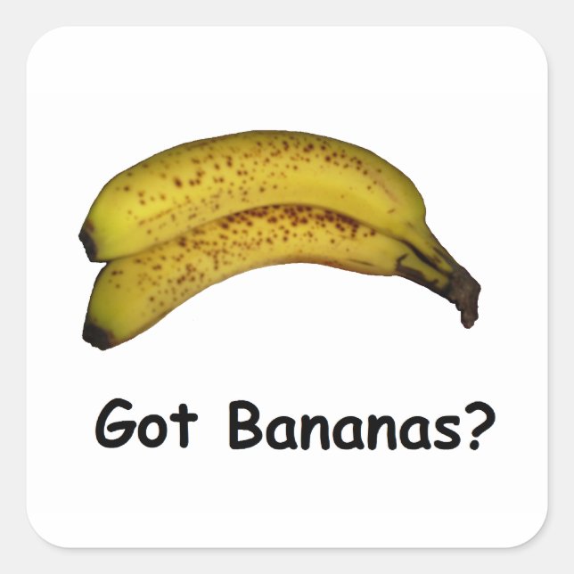 Har Bananas Fyrkantigt Klistermärke (Framsida)