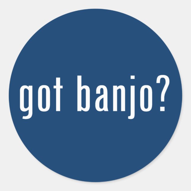 har banjo? runt klistermärke (Framsida)