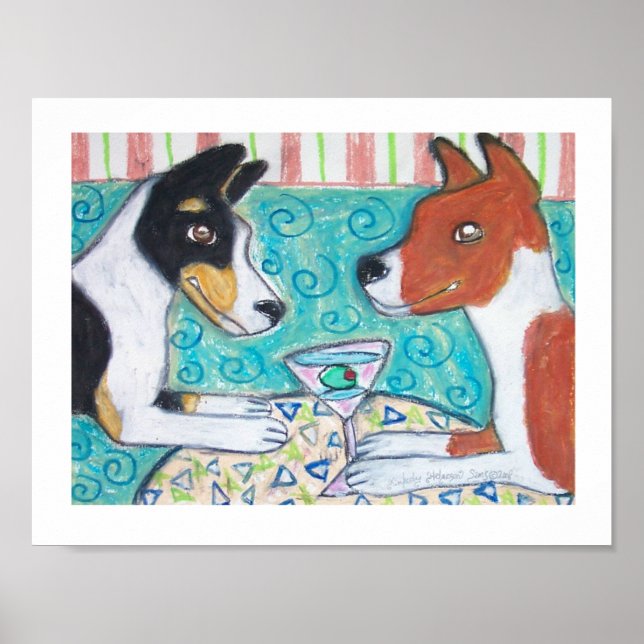 Har Basenjis Martinis? Art Poster (Framsidan)