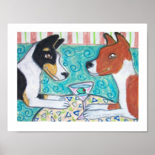 Har Basenjis Martinis? Konstaffisch Poster