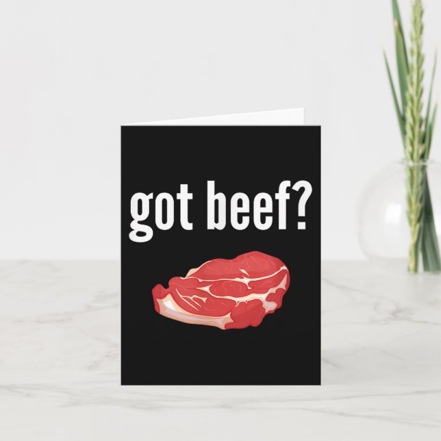 Har Beef Shirt Funny Har Beef Kött Älskare Gift Kort (Framsida)