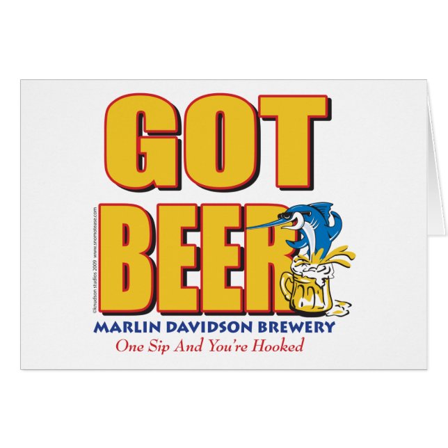 HAR-BEER-Crazy Hälsningskort (Framsidan Horizontal)