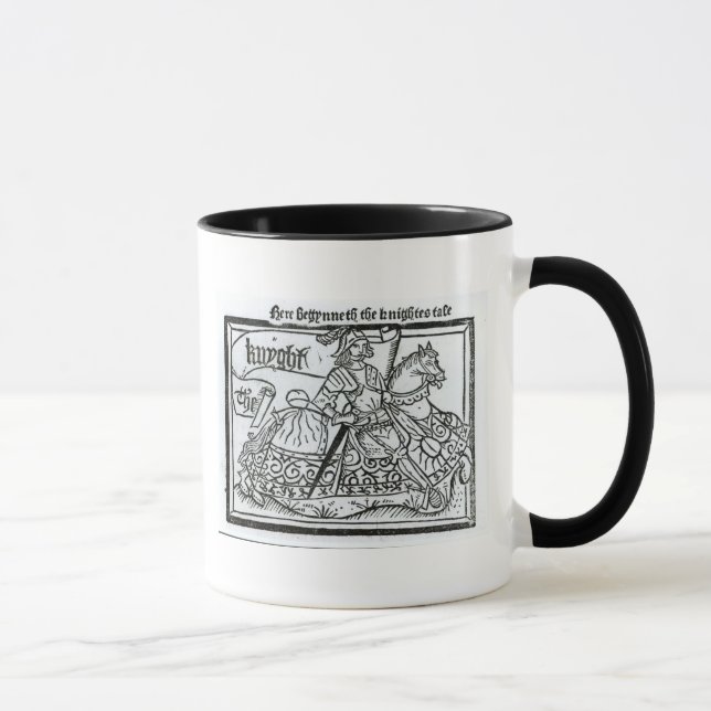 "Här Begynneth Knightesen Tale Mugg (Höger)