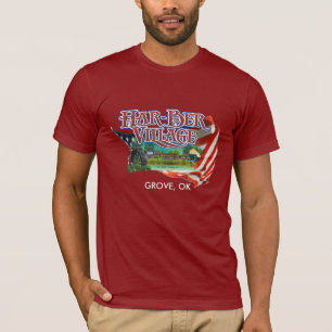 Har-Ber Village med flagg-T-shirt 2 T-shirt