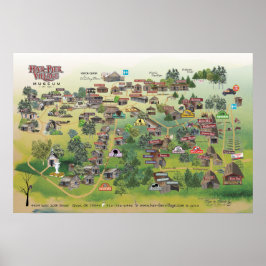 Har-Ber Village Museum Karta Poster