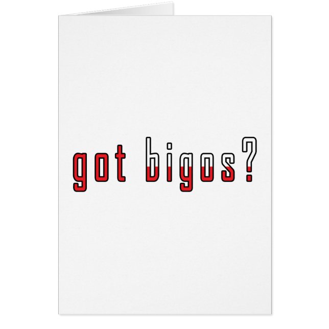 har bigos? Flagga Hälsningskort (Framsidan)