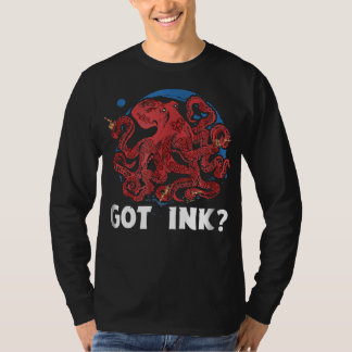 Har Bläck Funny Body Art Octopus Tattoo T-Shirt
