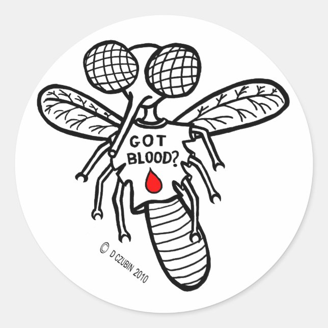 Har Blood? Runt Klistermärke (Framsida)