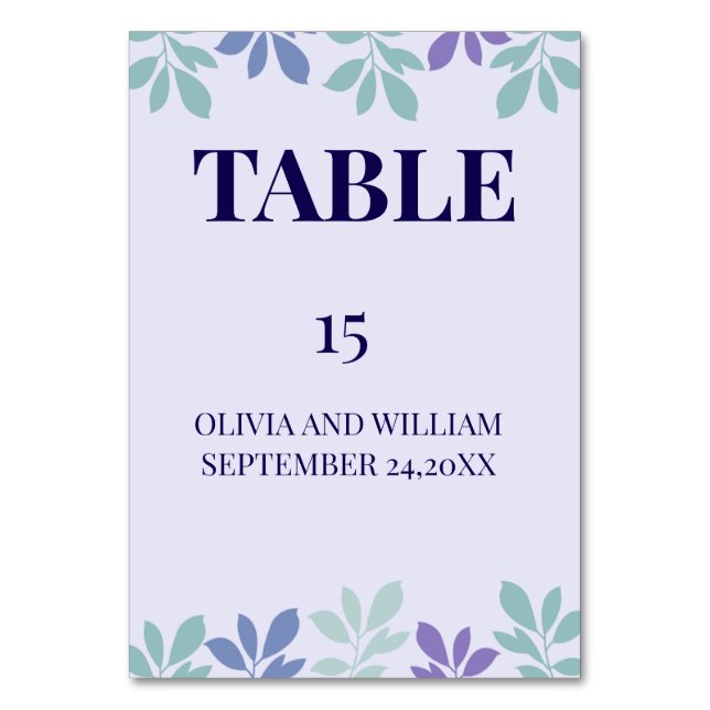 Här börjar för alltid: A Bröllop Bordsnummer (Framsidan)