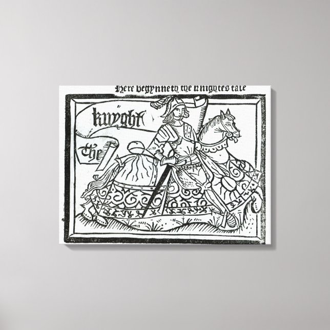 "Här börjar Knightes Tale" Canvastryck (Framsida)