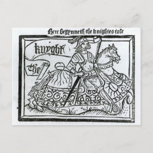 "Här börjar Knightes Tale" Vykort