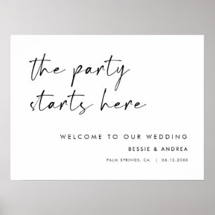 Här börjar välkomsttiden i Party i det moderna Sti Poster