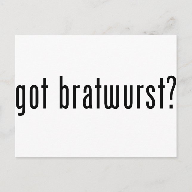 har Bratwurst? Vykort (Framsida)