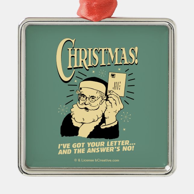 Har Brev.. Svarets nummer Julgransprydnad Metall (Framsidan)