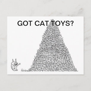 Har Cat Leksaker? vykort av Jokeapptv tm