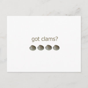 har clams? logotyp vykort