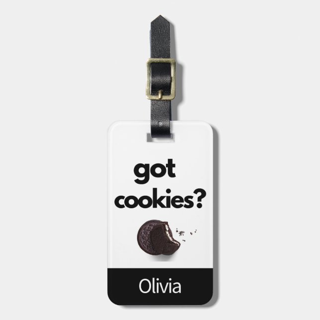 "Har Cookies" Funny Bagagebricka (Vertikal Framsida)