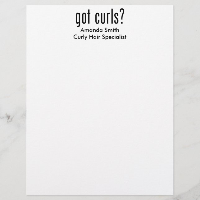 Har Curls? Brevhuvud (Framsida)