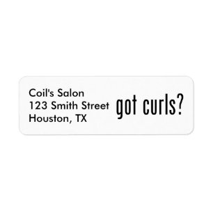 Har Curls? Returadress Etikett