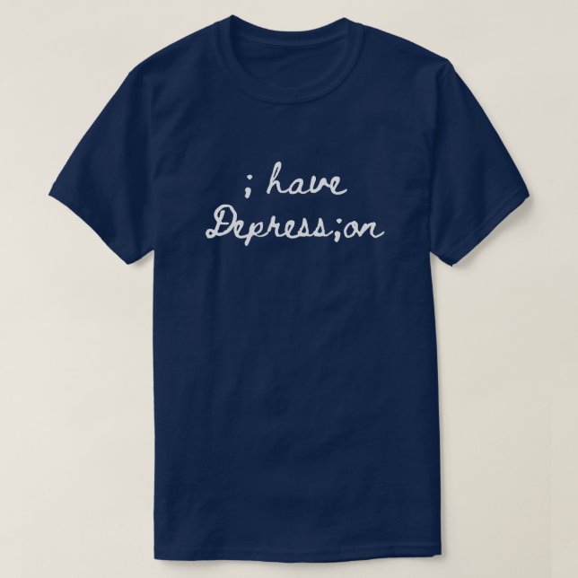 ; har Depression_QRcode T Shirt (Design framsida)