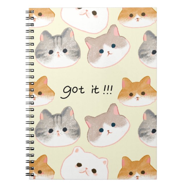 "Har det! 🐾 för vanlig Cat Ansikte Anteckningsbok (Framsidan)