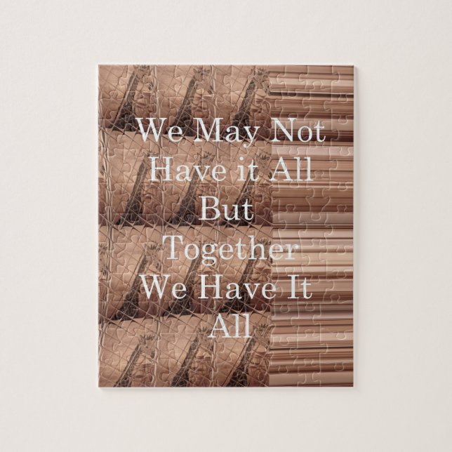 Har det hela Giraffe Safari Hakuna Matata vävt så? Pussel (Vertikal)