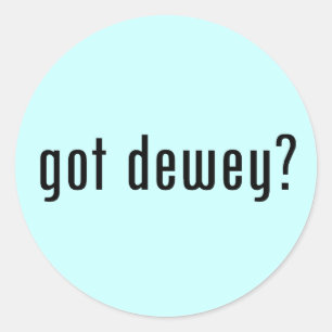 har Dewey? Runt Klistermärke