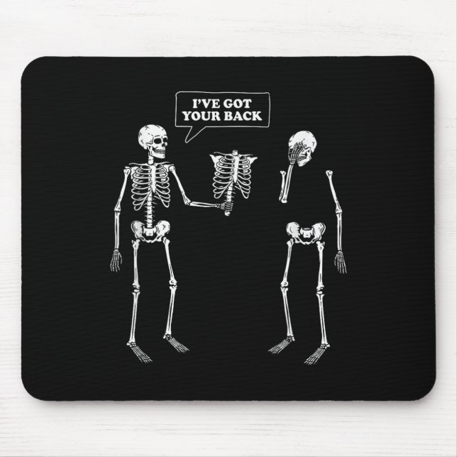 Har din rygg _ Funny Skeleton Pun Musmatta (Framsidan)