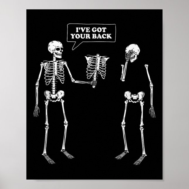 Har din rygg _ Funny Skeleton Pun Poster (Framsidan)