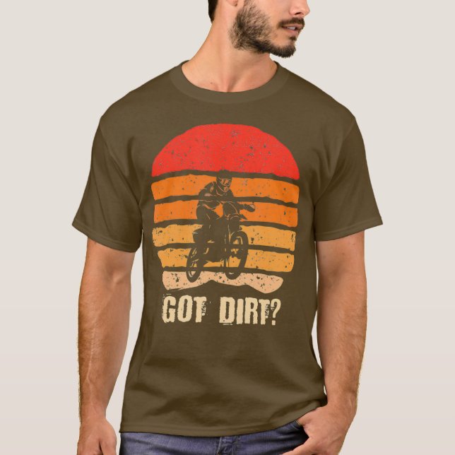 Har Dirt Bike Motocross OffRoading Motorcyklar T Shirt (Framsida)