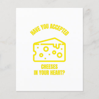 Har du accepterat ost Jesus roliga ost pun j? Flygblad