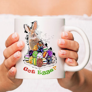Har du ägg? Roliga påskharen ägg Kaffemugg