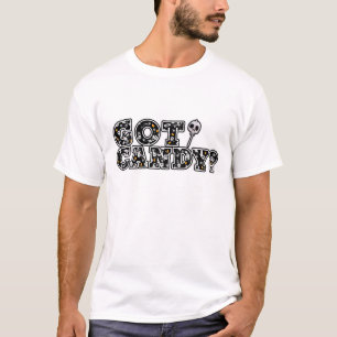 Har du godis? Svarta & Vita Dödskallar Halloween T Shirt