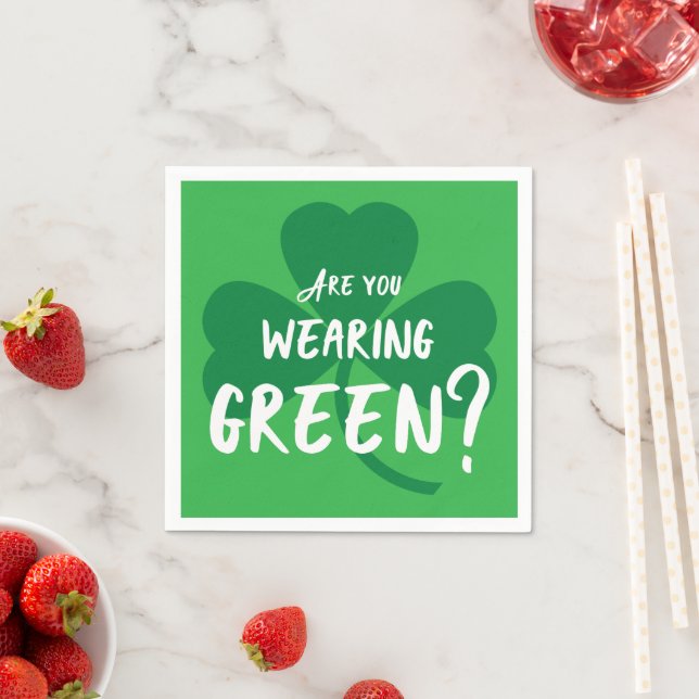 Har du Grönt? Shamrock St. Patrick's Day Party Pappersservett (Insitu)