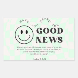 Har du hört Bra News Christian Sticker? Rektangulärt Klistermärke