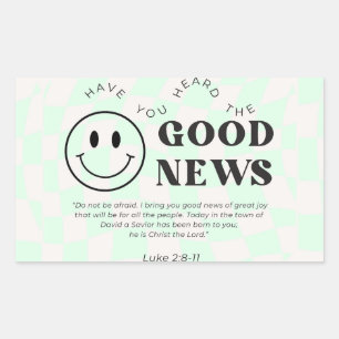 Har du hört Bra News Christian Sticker? Rektangulärt Klistermärke