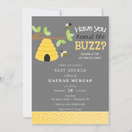 Har du hört Buzz? Bee Baby Shower Inbjudningar