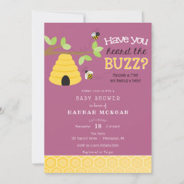 Har du hört Buzz? Bee Baby Shower Inbjudningar