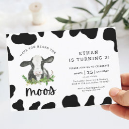 Har du hört Moos Cow Boy på födelsedagen? Inbjudningar
