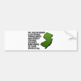 Har du hört mycket dåligt sak om NJ? Bildekal