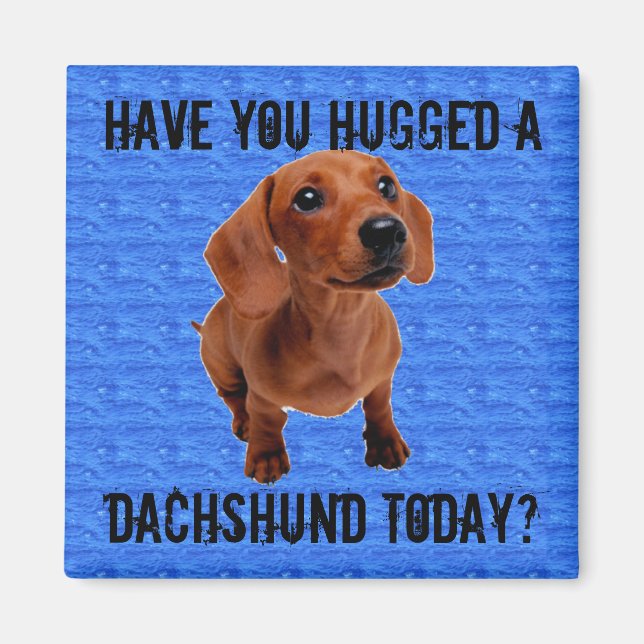 Har du kramat en Dachshund idag? Magnet (Framsidan)