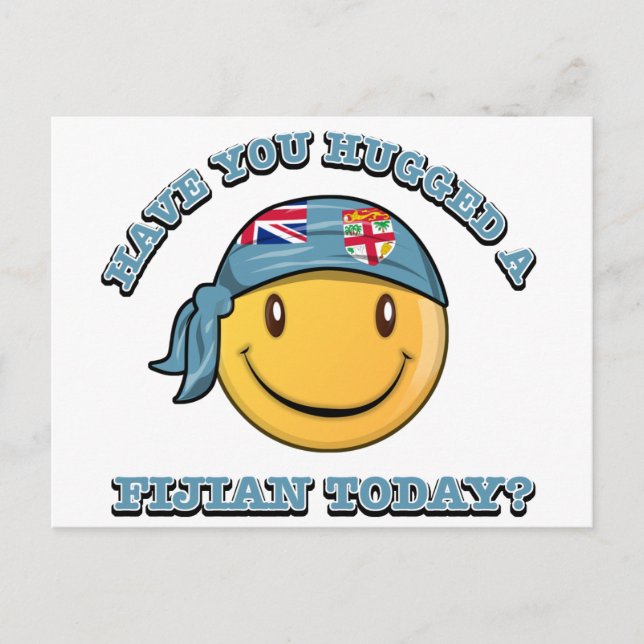 Har du kramat en Fijian idag? Vykort (Framsida)
