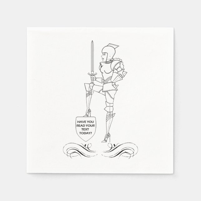 "Har du läst din text i dag?" Pappersservett (Framsidan)
