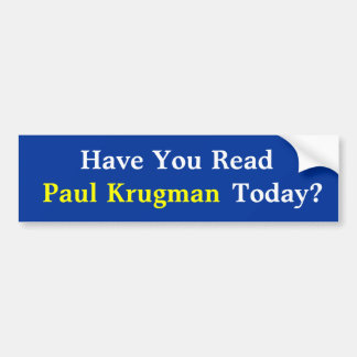 Har du läst Paul KrugmanToday? Bildekal