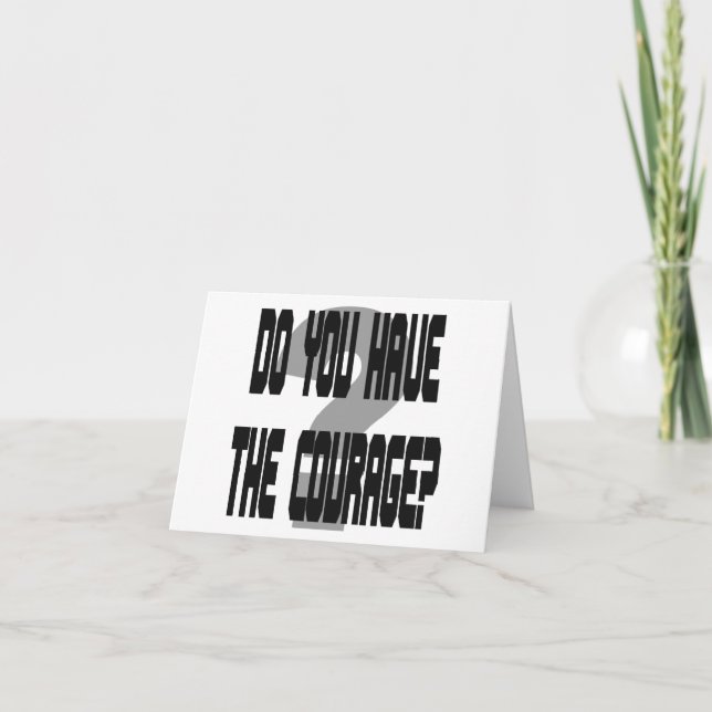 Har du modet? Notecard Kort (Framsida)