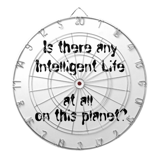 Har du något intelligent liv alls? darttavla (Framsidan)