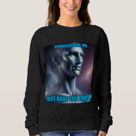 Har du provat AI - Dam Svart Långärmad T Shirt