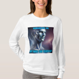 Har du provat AI - Dam Vit Långärmad T Shirt